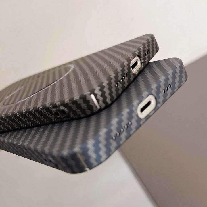 Ultra-thin Carbon Fiber Magnetic MagSafe Cover